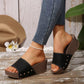 ✨Women's Leopard Platform Slip-On Wedge Sandals👡