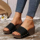 ✨Women's Leopard Platform Slip-On Wedge Sandals👡