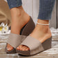 ✨Women's Leopard Platform Slip-On Wedge Sandals👡