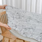 💦Marble Printed Round Fitted Table Cover with Elastic Edges🌟