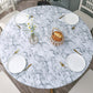 💦Marble Printed Round Fitted Table Cover with Elastic Edges🌟