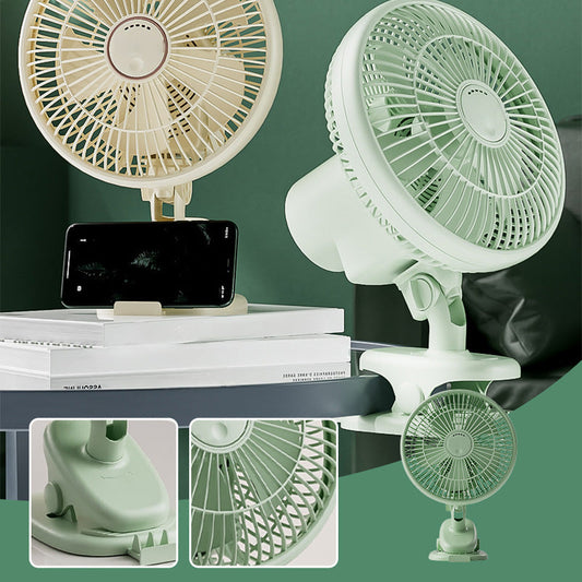 🔥2-Speed Clip-On Rotating Fan with Aroma Box