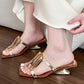 ✨Retro Square Toe Cutout High Heel Sandals👡