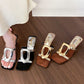 ✨Retro Square Toe Cutout High Heel Sandals👡