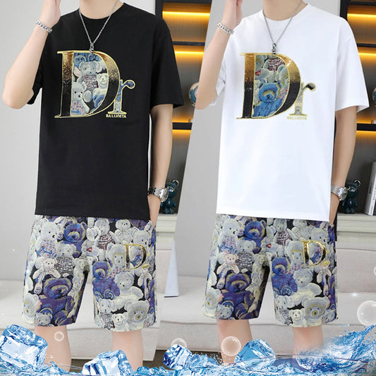 🔥2025 Hot Sale🌟 Men's Summer Short Sleeve Shorts Set