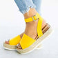✨Women's Leopard Print Open Toe Wedge Sandals