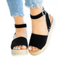 ✨Women's Leopard Print Open Toe Wedge Sandals