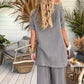 🌺 Women's Solid Color Loose Two Piece Set👚