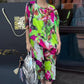  Tie-Dye Print Loose Short-Sleeve and Capri Pants Set
