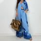 ⏳Time-limited Special⏰Women's Longline Shirt Dress & Wide-Leg Pants Set