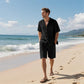 🏖️Summer Specials🌴 Men's Breathable Beach Outfit – Short Sleeve & Shorts