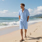 🏖️Summer Specials🌴 Men's Breathable Beach Outfit – Short Sleeve & Shorts