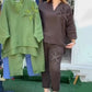 ⏳Time-limited Special⏰Women's loose breathable cotton-linen 2-piece set — top & pants
