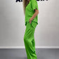 ⏳Time-limited Special⏰Women's V-Neck Top & Wide-Leg Pants Set