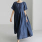 👗Effortless Comfort: Dress for Every Adventure💫Women’s Casual Loose Fit Round Neck Dress with Pockets