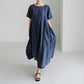 👗Effortless Comfort: Dress for Every Adventure💫Women’s Casual Loose Fit Round Neck Dress with Pockets