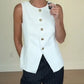 ⏳Time-limited Special⏰Women's Buttoned Round Collar Sleeveless Suit Vest