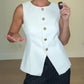 ⏳Time-limited Special⏰Women's Buttoned Round Collar Sleeveless Suit Vest