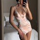 Sexy Lace Spaghetti Strap Dress Thong 2-Piece Set（50% OFF)