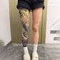Stretchy Tattoo-Print Leg Sleeve