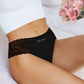 Women's Breathable Letter Print Lace Trim Briefs（50% OFF）