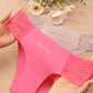 Women's Breathable Letter Print Lace Trim Briefs（50% OFF）