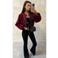 Women's Casual Zip Up Crop Jacket（50% OFF）