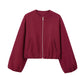 Women's Casual Zip Up Crop Jacket（50% OFF）