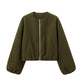 Women's Casual Zip Up Crop Jacket（50% OFF）