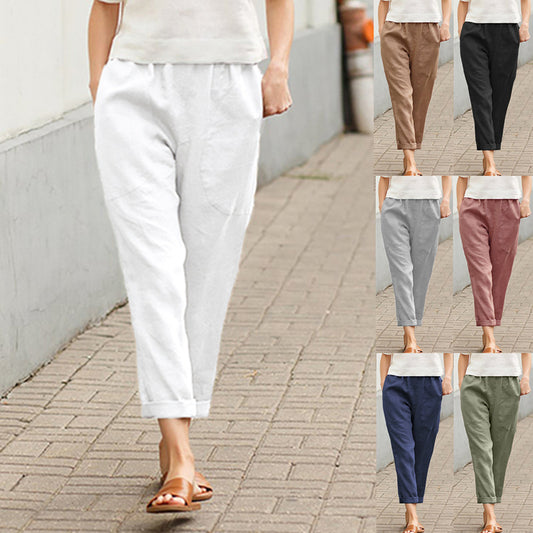 🔥 Last Day Promotion 70% OFF 🔥Linen-cotton women's large size loose pants