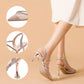 Pointed Toe Sexy Rhinestone Closed Toe High Heel Sandals