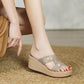 Women's Rhinestone Wedge Sandals