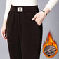 2023 New-Corduroy High Waist Straight Leg Plush Pants For Women