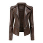 Hot Sale Zipper Soft Leather Jacket（Free Shipping）