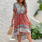 Vintage Irregular Slim Printed Dress（50% OFF）