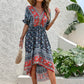 Vintage Irregular Slim Printed Dress（50% OFF）