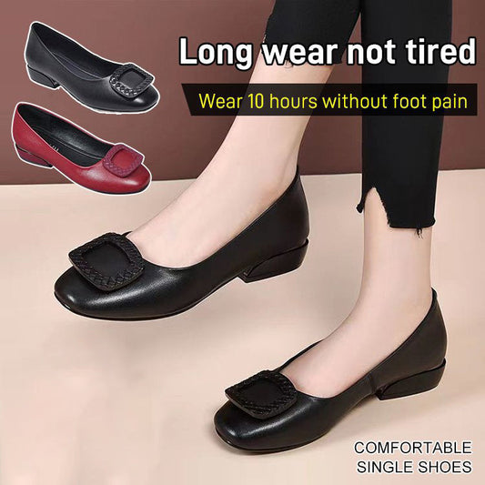 High Quality Pure Cowhide Leather Comfortable Single Shoes