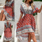 Vintage Irregular Slim Printed Dress（50% OFF）