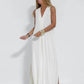 LONG SUMMER DRESS WITH CAPE - NATURAL COTTON