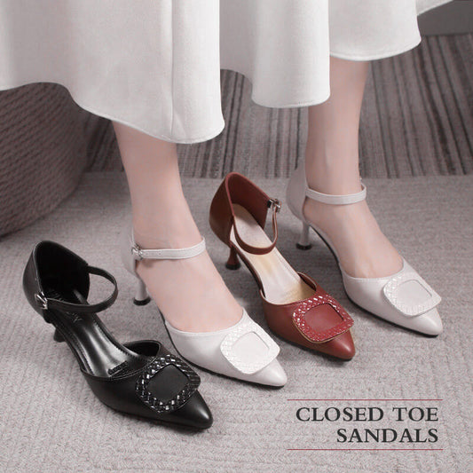 Pointed Toe High Heel Closed Toe Sandals（50% OFF）