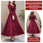 Women's Velour Style V-Neck Dress