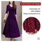 Women's Velour Style V-Neck Dress