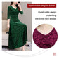 Women's Velour Style V-Neck Dress