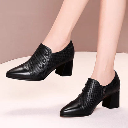 Women's Pointed Toe Leather Loafers（50% OFF）