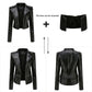 Hot Sale Zipper Soft Leather Jacket（Free Shipping）