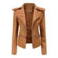 Hot Sale Zipper Soft Leather Jacket（Free Shipping）