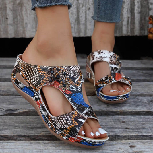 Comfortable Correction Peep-toe Wedge Heel Fashion Sandals（50% OFF）