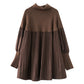 Plus Size Solid Color Lantern Sleeve Knit Dress（50% OFF）