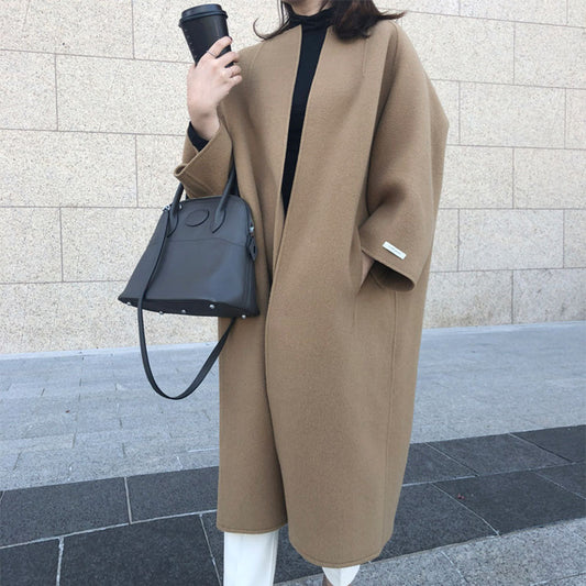 Best Gift-Winter Women's Elegant Fashion Solid Color Long Coat（50% OFF）