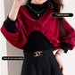 [Gift For Women] Women's Chic Fake 2-piece Top（50% OFF）